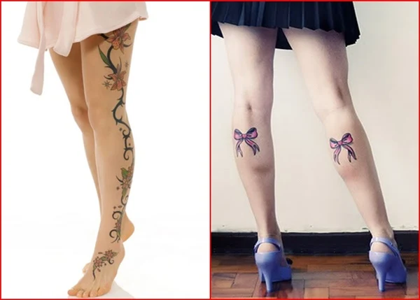 Bein Tattoo Designs für Frauen 