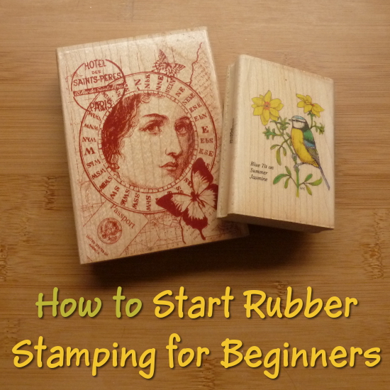 Begin rubber stamp paper card making craft