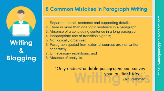 cover image of 8 common mistakes in paragraph writing, common errors in writing essay paragraph