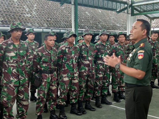 Dandim 0726/Sukoharjo berikan pengarahan kepada Satgas TMMD Reguler ke 104