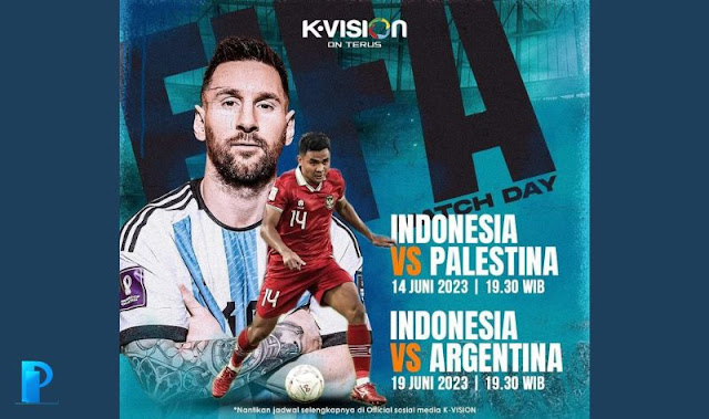 Paket K Vision Indonesia vs Argentina dan Palestina