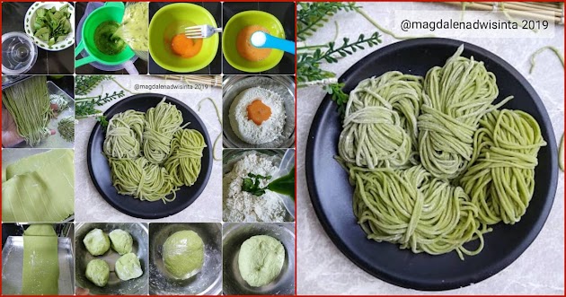 Resep Mie Hijau Rumahan. Bikin Sendiri Lebih Sehat dan Kenyal Makkk