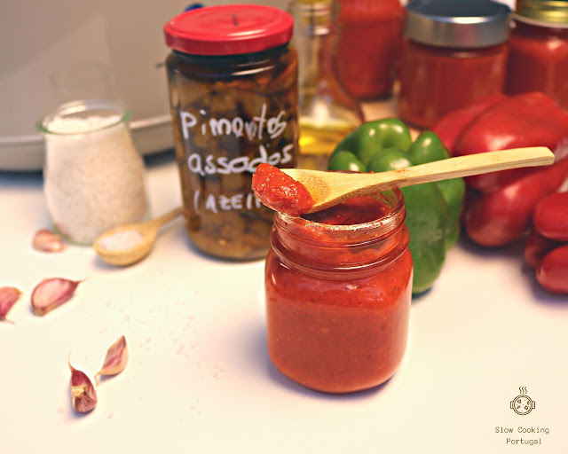 Conserva de pimentos assados na slow cooker