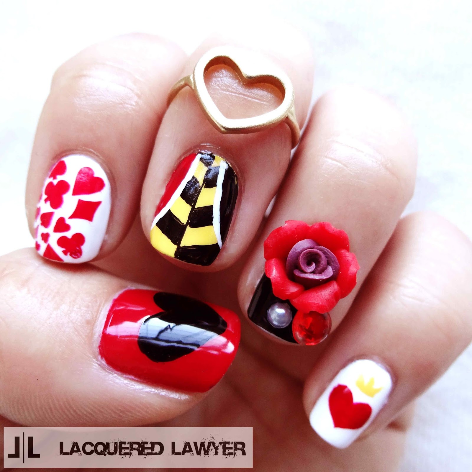 Queen of Hearts Nail Art