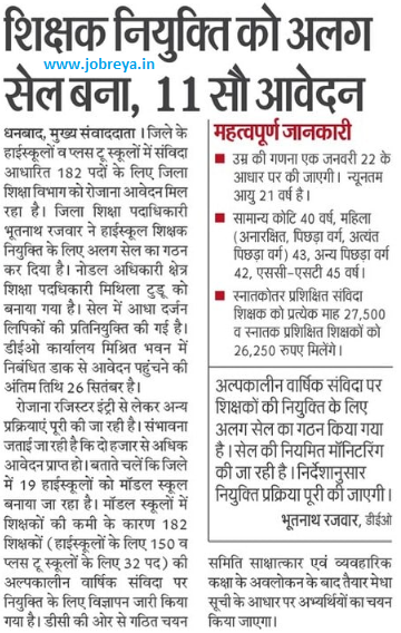 Teacher recruitment made a separate cell, 1100 applications in High School and Plus Two School notification latest news update in hindi