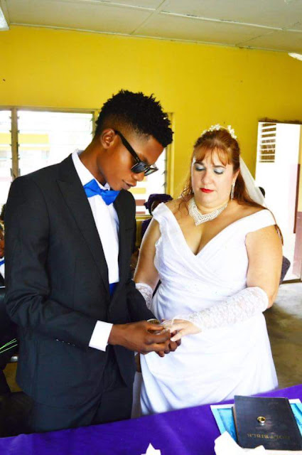 Young Nigerian man and his older British wife enjoy their honeymoon in Ado Ekiti