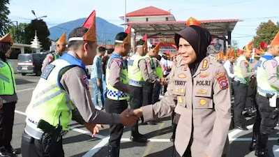 Personil Polresta Bukittinggi Saling Bermaaf-maafan Sambut Ramadhan 