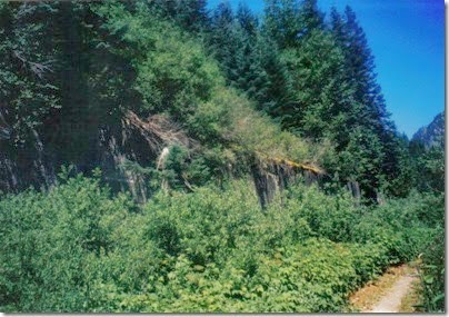 Concrete Snowshed Wall near Milepost 1712 on the Iron Goat Trail in 2000