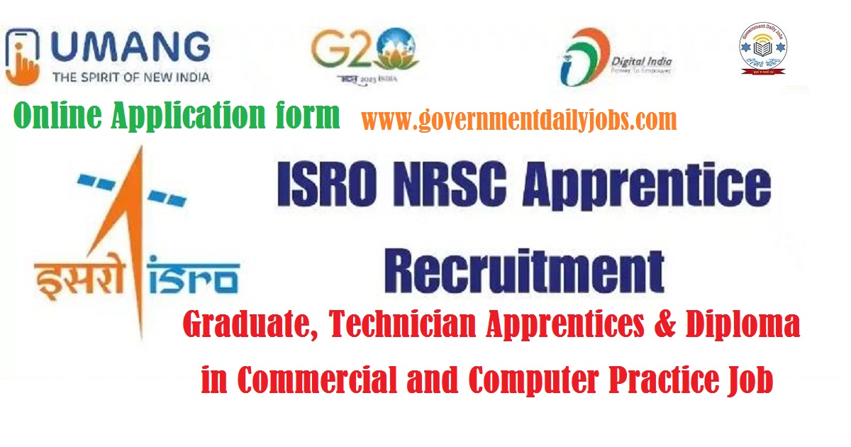 ISRO NRSC APPRENTICE RECRUITMENT 2023 FOR 70 POSTS