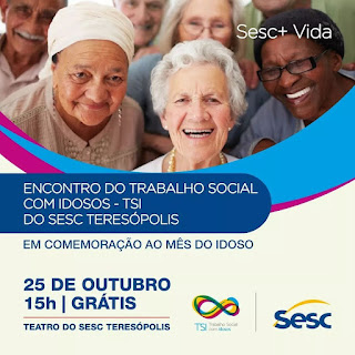 Encontro do trabalho social com idosos no Sesc Teresópolis