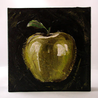 green apple painting