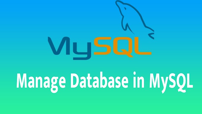 Manage Database in MySQL