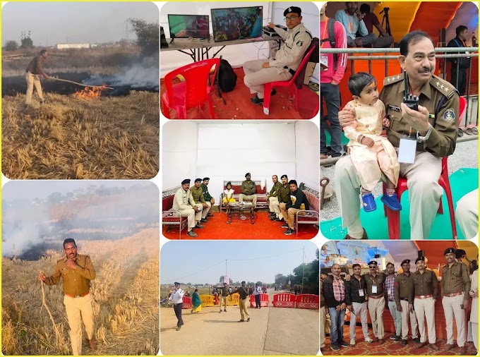 पुलिस टीम के संयुक्त प्रयास से शिव महापुराण कथा कार्यक्रम के दौरान एक बड़ी दुर्घटना टल गई