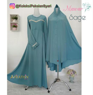 Gamis Syar'i Afifathin Mawar Sage