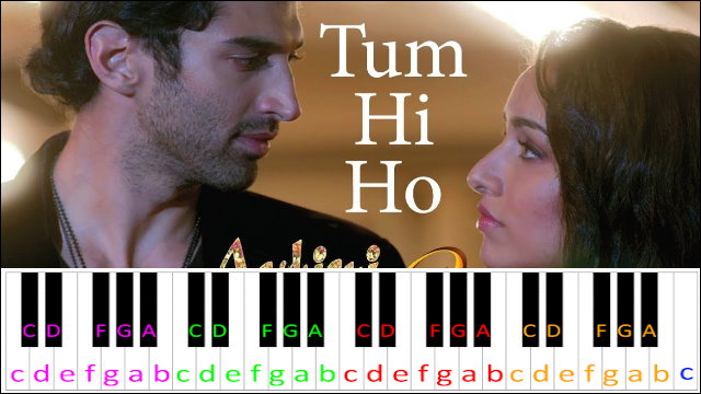 Tum Hi Ho (Aashiqui 2) Piano / Keyboard Easy Letter Notes for Beginners