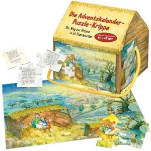 Die Adventskalender-Puzzle-Krippe