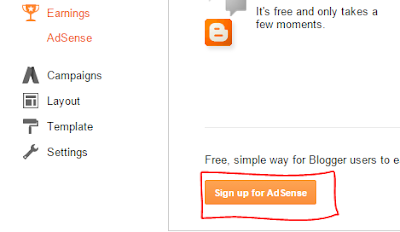 blogger signup for adsense