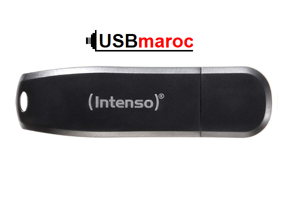 Clé USB 256 GB 3.0 Intenso Speed Line  256 Go Noir a vendre au maroc