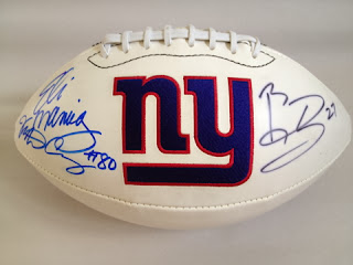 Autographed New York Giants Logo Football