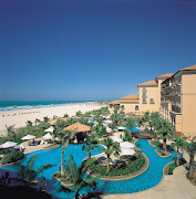 Ritz Carlton Dubai, the wedding reception venue. Can't wait! (dubai ritzcarlton pool)