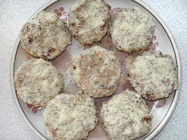 Prepared Spicy Bean Burgers ready to cook