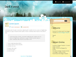 Download Dark Forest Blogger Template
