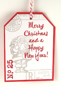 Darkroom Door Rubber Stamps Merry Mail Brushed Christmas Vol 1 Tag