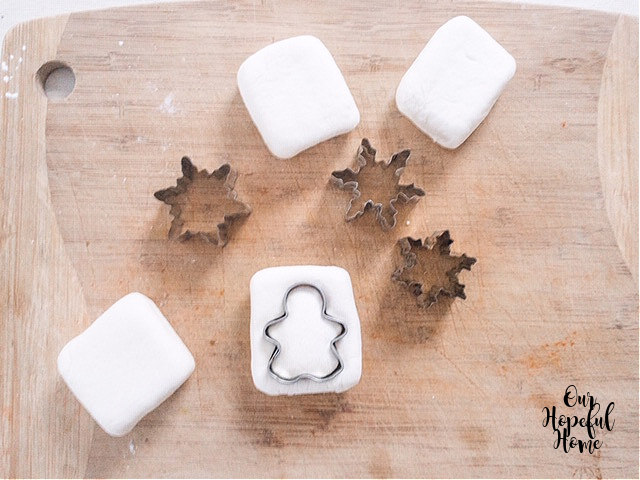 mini gingerbread Christmas cookie cutter square marshmallows