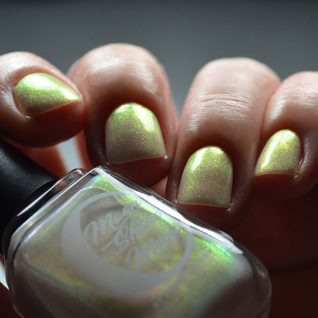 iridescent shimmer nail polish low light swatch