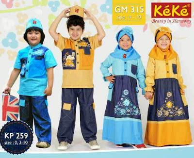 50 Model Baju Muslim KeKe Anak Laki laki dan Perempuan 