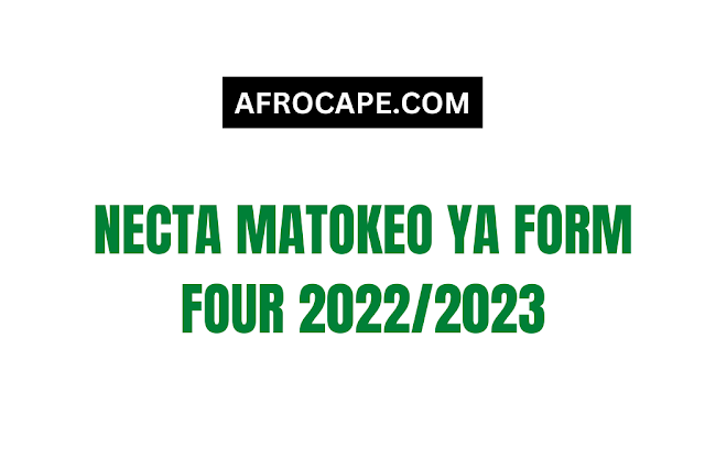 NECTA Matokeo ya Form Four 2022/23 Tanzania Secondary Education Examination Results