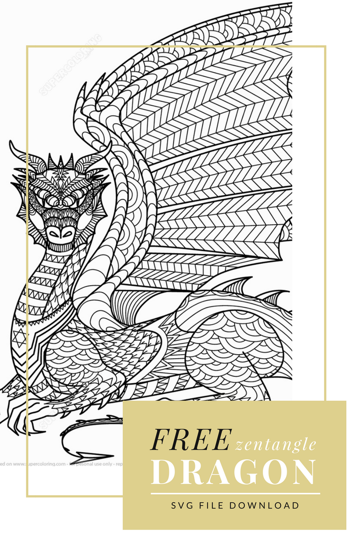 Download Chaos And Crafts Design Free Zentangle Dragon Svg