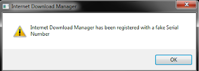 pop up blocked IDM Fake serial number