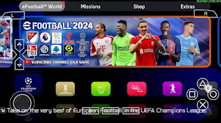 Download eFootball Lite PES 2024 PPSSPP English Version New Update Full Transfer And Kits Real Face Best Graphics HD