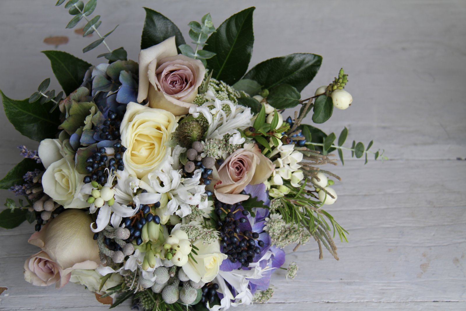 Winter Blue Wedding Bouquet