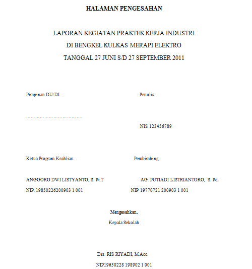 Image Cara Membuat Halaman Pengesahan Silahkan Memahami Struktur