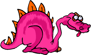 Funny Pink Dragon Clipart