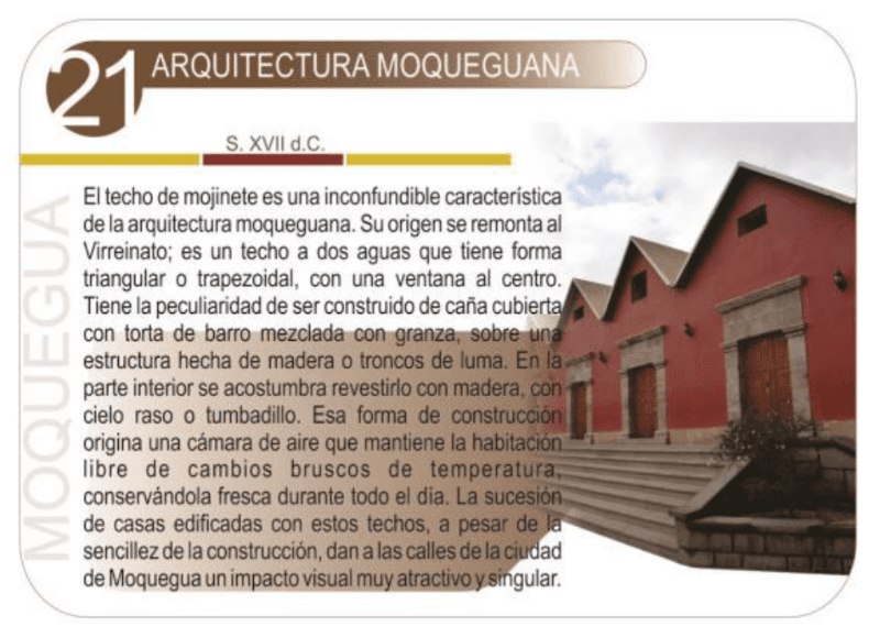 sticker moneda arquitectura moqueguana, riqueza y orgullo del peru