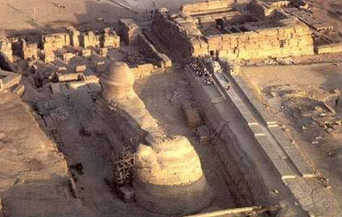 Rear view of the Great Sphinx at Giza