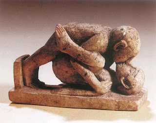 An example of erotic depictions that could occasionally be found among the items in a tomb