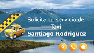 servicio de taxi y paisaje caracteristico en Santiago Rodriguez