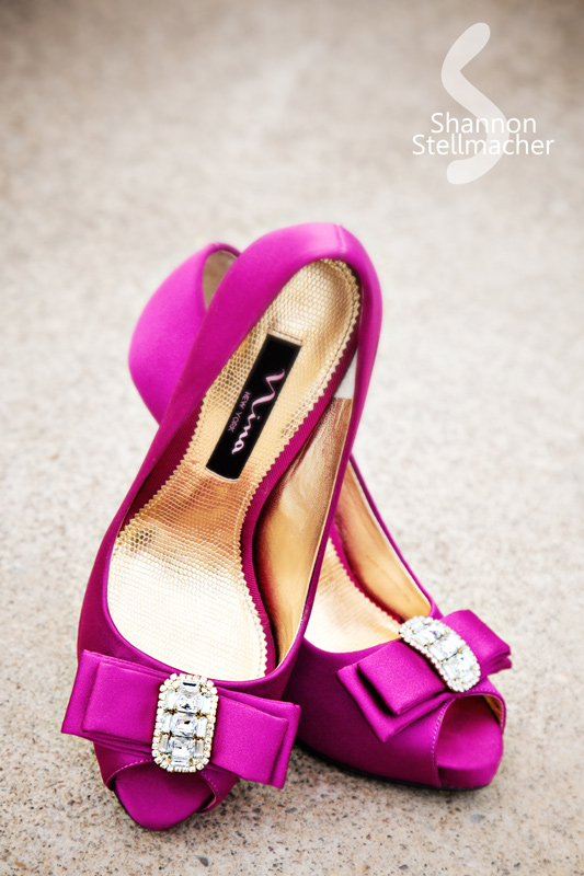 Pink Bow Wedding Shoe