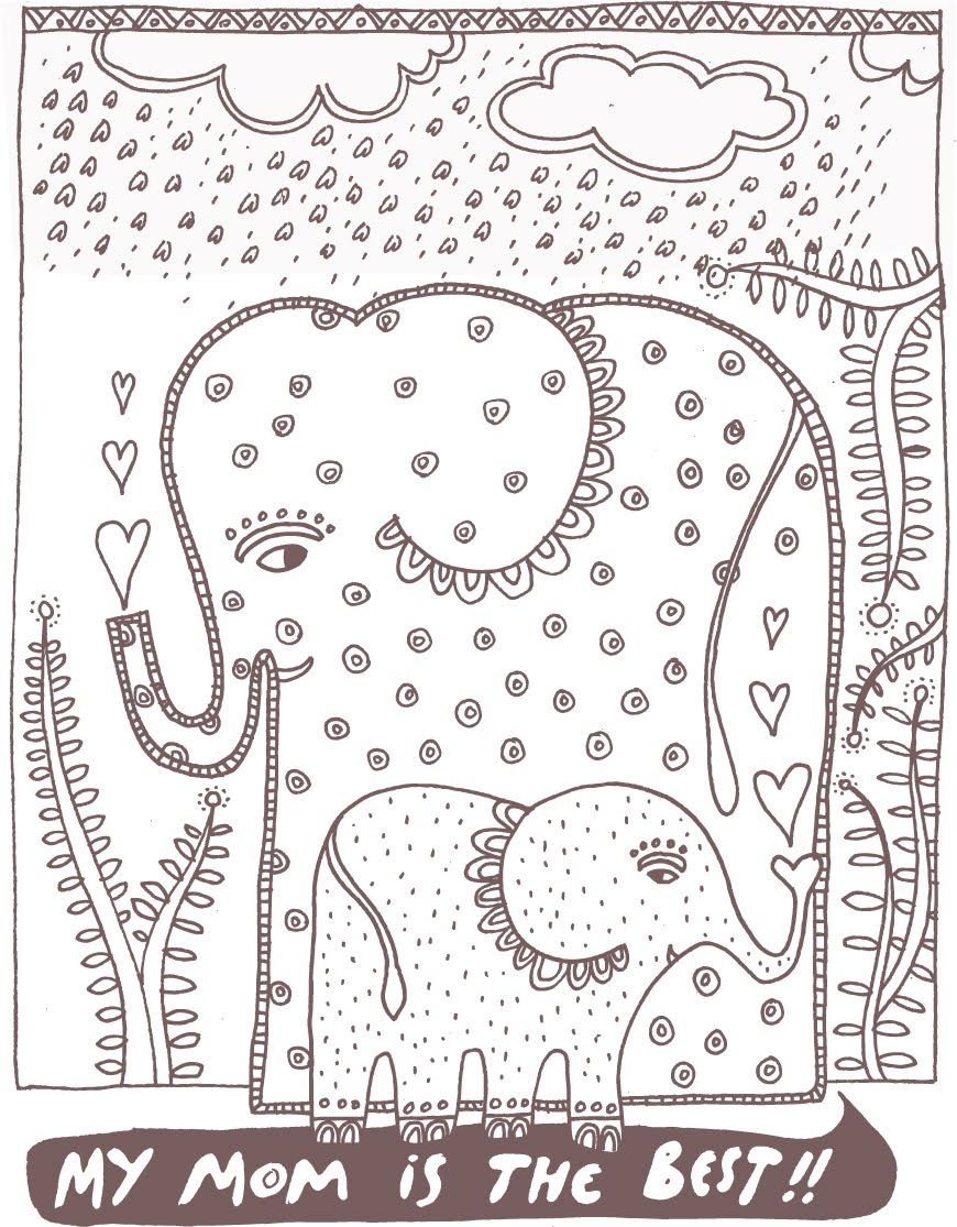 Download Wee Gallery: Mother's Day Coloring Page
