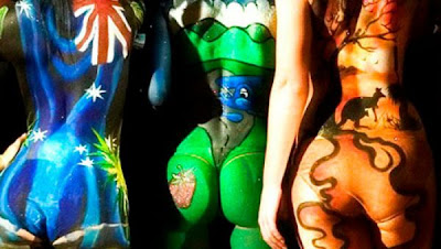 Art Body Painting That Describes A Country