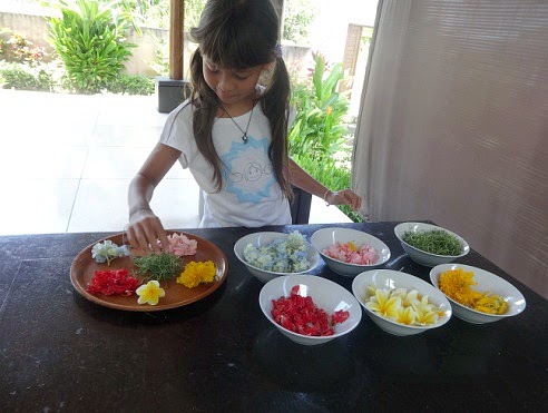 NAMC Montessori Practical Life Culture Studies Making Daily Offering Canang Sari Offering Bali