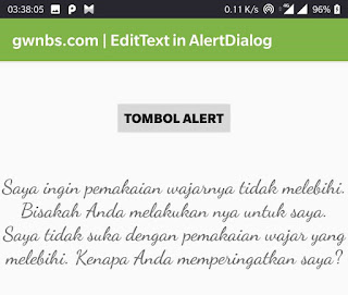 Bagaimana membuat Edit  Text dengan Alet Dialog