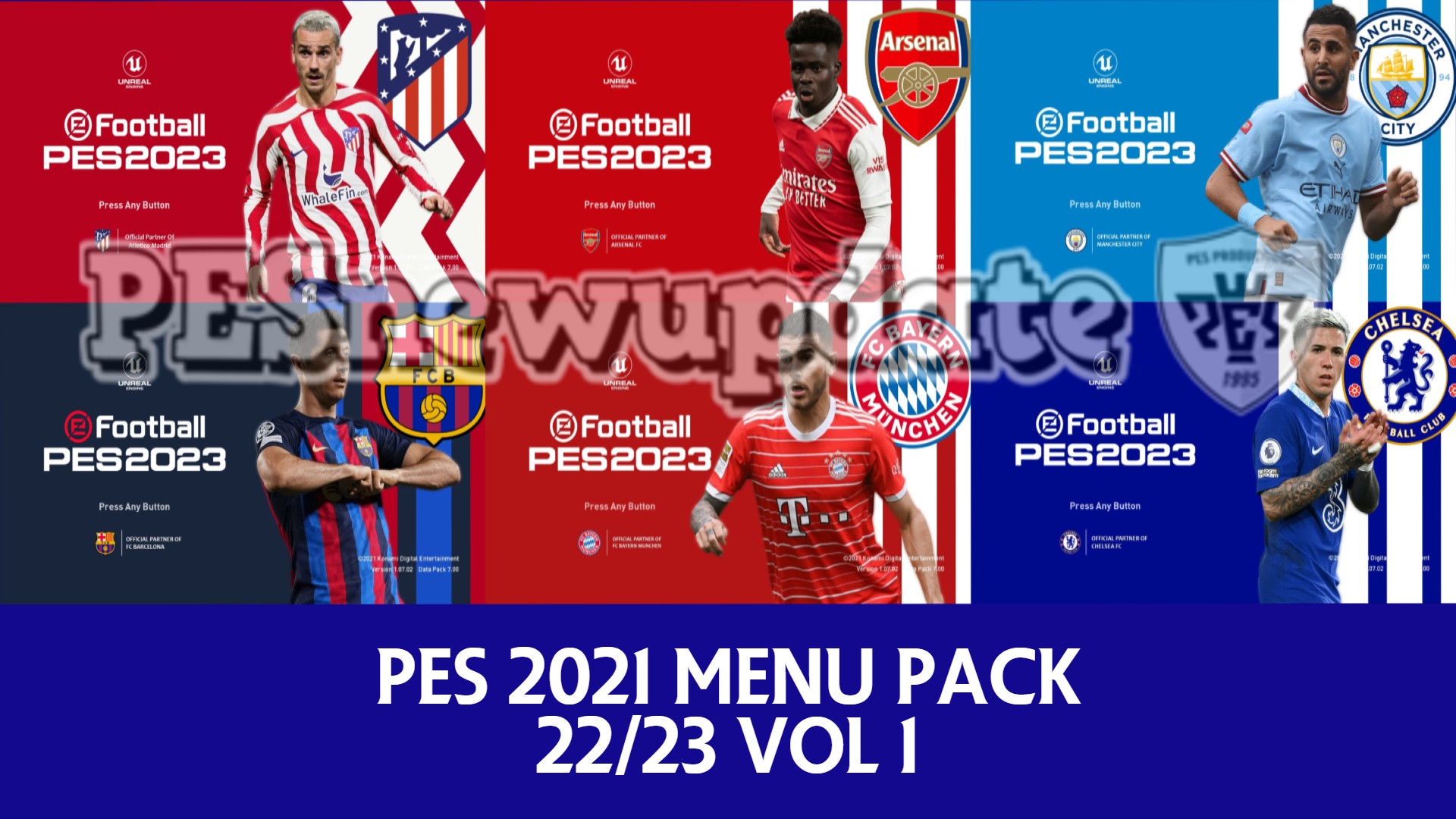 PES 2021 Menu Pack 2022/2023 Vol. 1 by PESNewupdate ~