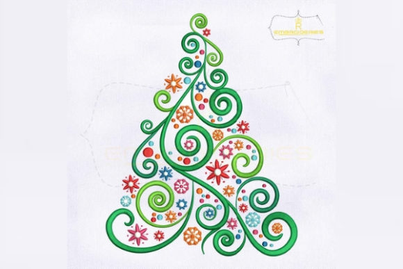 Colorful and Swirl Christmas Tree