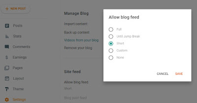 to keep your articles from being auto-generated, go to blogger settings and find site feed and set it to short