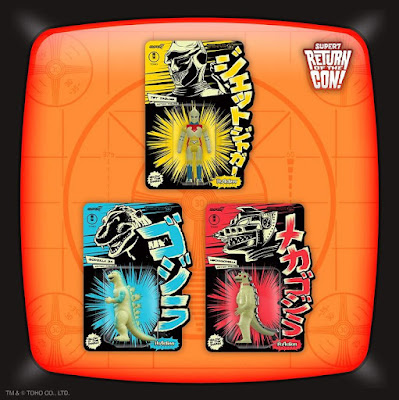 San Diego Comic-Con 2022 Exclusive Godzilla Toho Glow in the Dark Edition ReAction Retro Action Figures by Super7